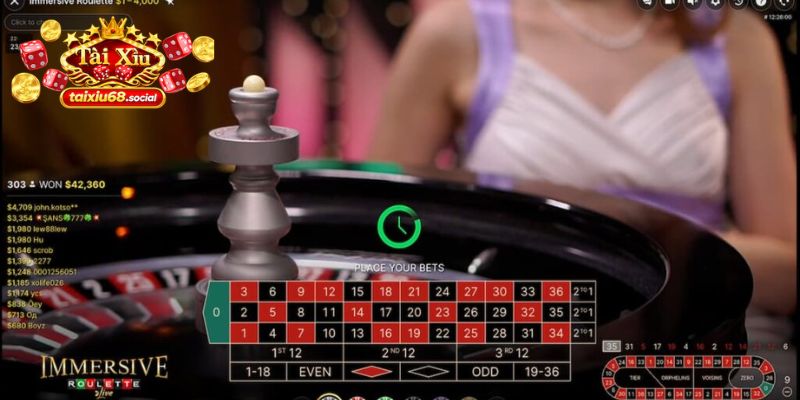 Các cửa cược trong và cược ngoài trên bàn quay